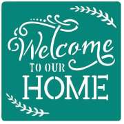 Трафарет клеевой многоразовый "Welcome to our home"