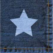 Салфетка для декупажа "Звезда на джинсе" 33х33 см