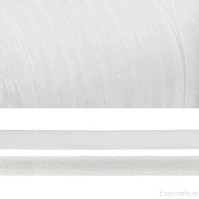 Лента бархатная 10 мм "Белая" (фасовка 3 метра)