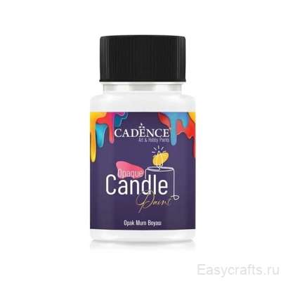 Краска по свечам Cadence "Opaque Candle Paint" 50мл №01 белый