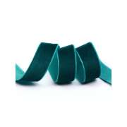 Лента бархатная 20 мм "Бирюза темная" (фасовка 3 метра)