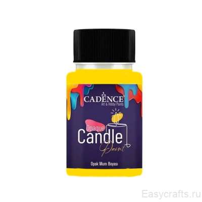 Краска по свечам Cadence "Opaque Candle Paint" 50мл №04 желтый