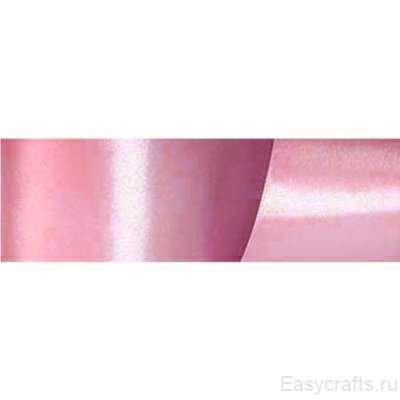 Лента атласная 25 мм "Детский розовый" (фасовка 5 метров)