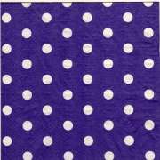 Салфетка для декупажа "Горох крупный фиолетовый" 33х33 см
