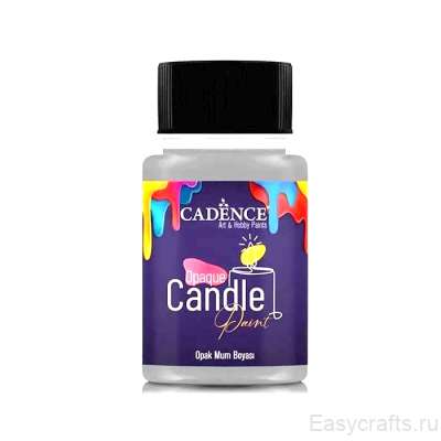 Краска по свечам Cadence "Opaque Candle Paint" 50мл №34 светло-серый