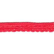Кружево вязаное 1 см "Змейка" малиново-красное (фасовка 3 метра)