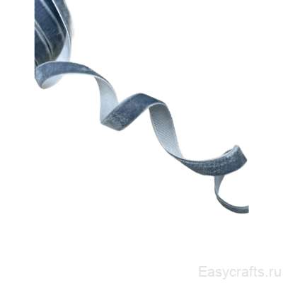 Лента бархатная 10 мм "Серо-голубой" (фасовка 3 метра)