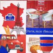 Салфетка для декупажа "Любимый Париж" 33х33 см