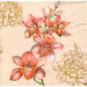 Салфетка для декупажа "Орхидея красная" 33х33 см