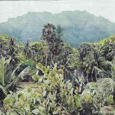 Салфетка для декупажа "Тропический лес" 33х33 см