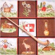 Салфетка для декупажа "Прекрасная Швейцария"  33х33 см