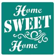 Трафарет клеевой многоразовый "Home sweet home-2"