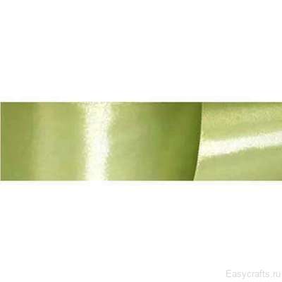 Лента атласная 12 мм на катушке (5 метров) "Зеленая фисташка"