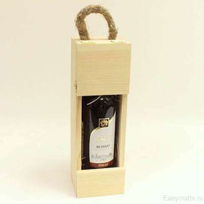 Ящик деревянный для вина 10,5х9,5х33 см