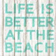 Салфетка для декупажа "Жизнь лучше, если ты на пляже" 33х33 см