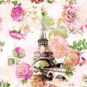 Салфетка для декупажа "Цветы Парижа" 33х33 см
