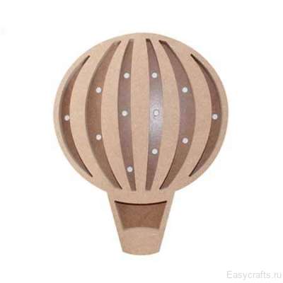 Заготовка для светового декора из МДФ 23,5 х 21 х 30 см "Воздушный шар"