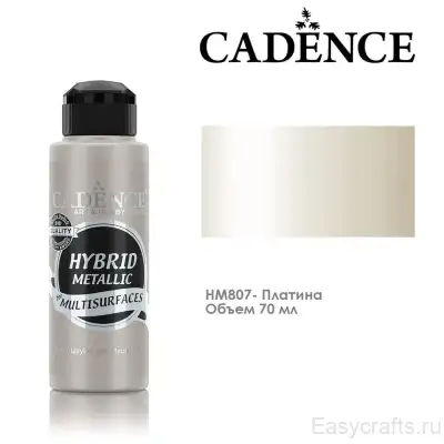 Краска акриловая Cadence "Hybrid Metallic" 70мл цвет 807 платина