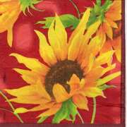 Салфетка для декупажа "Цветок солнца бордо" 33х33 см