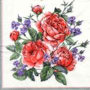 Салфетка для декупажа "Английские розы" 33х33 см