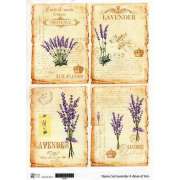 Декупажная бумага Base of Art А4 30г/м "Set lavender 4"