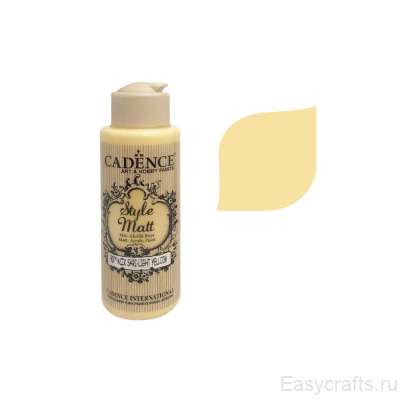 Краска акриловая матовая с бархатистым эффектом Cadence "Style Matt" 120мл, цвет 9008