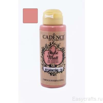 Краска акриловая матовая с бархатистым эффектом Cadence "Style Matt" 120мл, цвет 9019