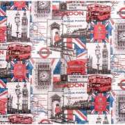 Салфетка для декупажа "Лондон мелкие рисунки" 33х33 см