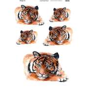 Декупажная бумага "Тигры 4"