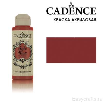 Краска акриловая матовая с бархатистым эффектом Cadence "Style Matt" 120мл, цвет 9041