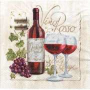 Салфетка для декупажа "Вино Rosso" 33х33 см