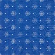 Салфетка для декупажа "Снежинки на синем" 33х33 см 