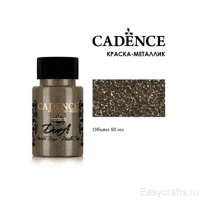 Краска акриловая Cadence "Dora Metallic Paint" 50мл №170, розово-коричневый