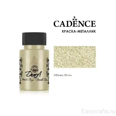 Краска акриловая Cadence "Dora Metallic Paint" 50мл №197,взбитый крем