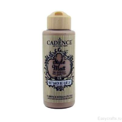 Акриловая краска матовая с бархатистым эффектом Style Matt Acrylic Paint Cadence 120 мл. "Беж барокко" цв.9007
