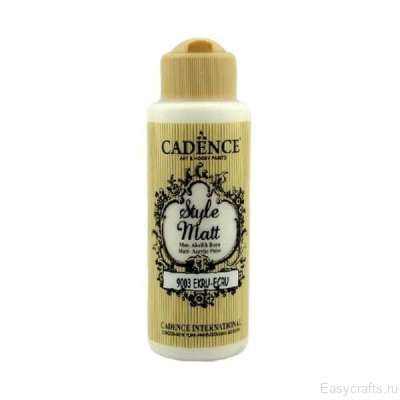 Акриловая краска матовая с бархатистым эффектом Style Matt Acrylic Paint Cadence 120 мл. "Экрю" цв.9003
