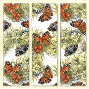 Салфетка для декупажа "Бабочки, закладки" 33х33 см