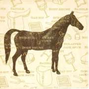 Салфетка для декупажа "Лошадь классика" 33х33 см