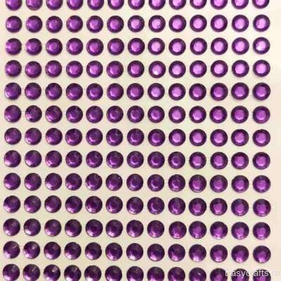Стразы самоклеящиеся 6 мм "Фиолетовый" 130 шт.