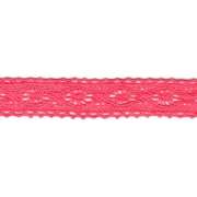 Кружево вязаное 1.2 см "Плетенка" ярко-розовое (фасовка 3 метра)